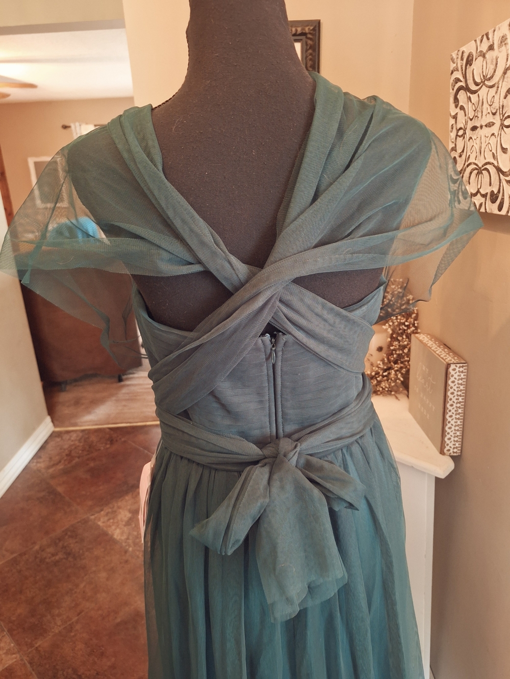 NWT Birdy Grey Emerald Convertible Christina Formal Dress Sz L - Picture 9 of 16